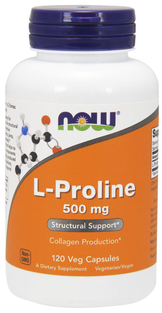 NOW L-Proline 120 veg capsules 