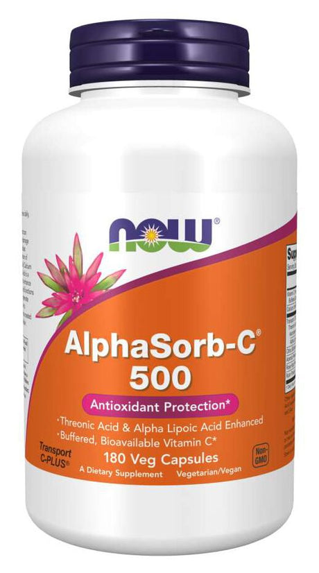 NOW AlphaSorb-C 500, 180 veg capsules