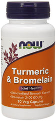 NOW Turmeric & Bromelain 90 veg capsules