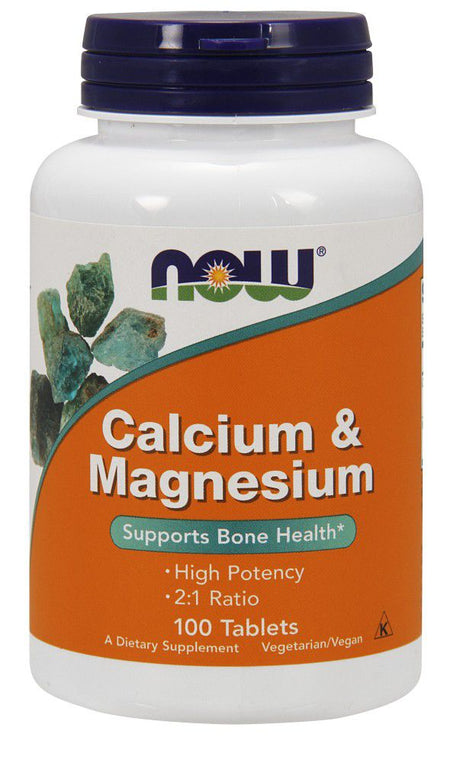NOW Calcium & Magnésium, 100 comprimés