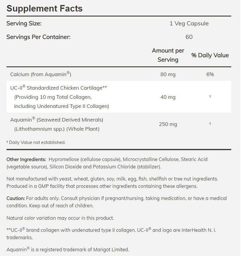 NOW UC-II, Undenatured Type II Collagen 60 veg capsules 