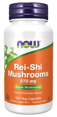 NOW Rei-Shi Mushrooms 100 veg capsules (CLEARANCE: Best by August 24, 2025)