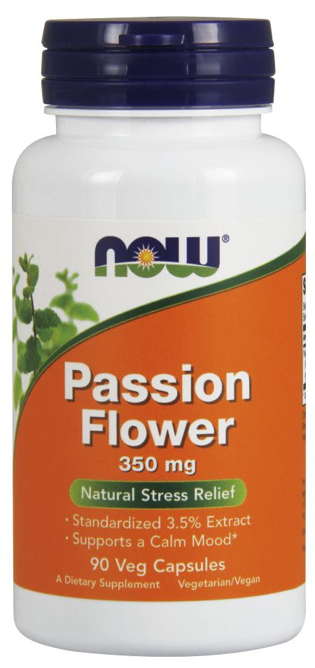 NOW Passion Flower 90 veg capsules 