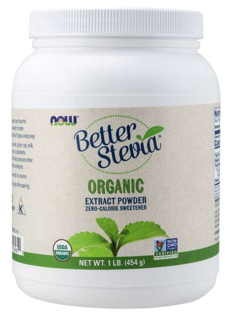 NOW Better Stevia Extracto en Polvo, Orgánico - 1 libra (454 g)