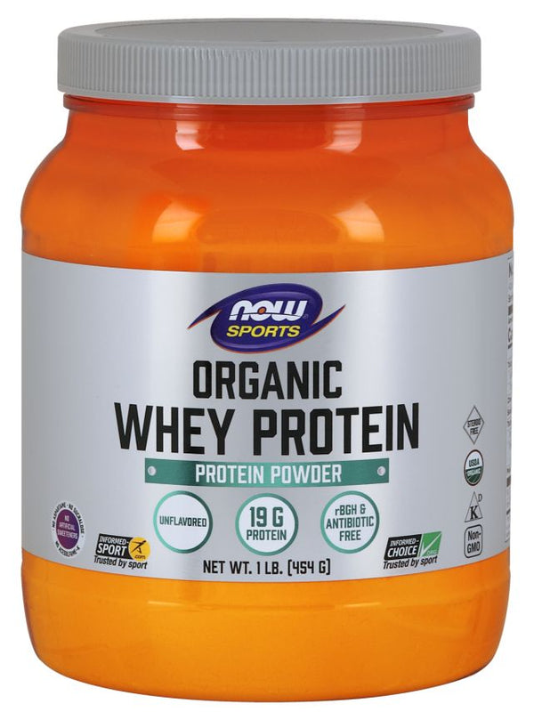 NOW Whey Protein, Organic 1 lb 
