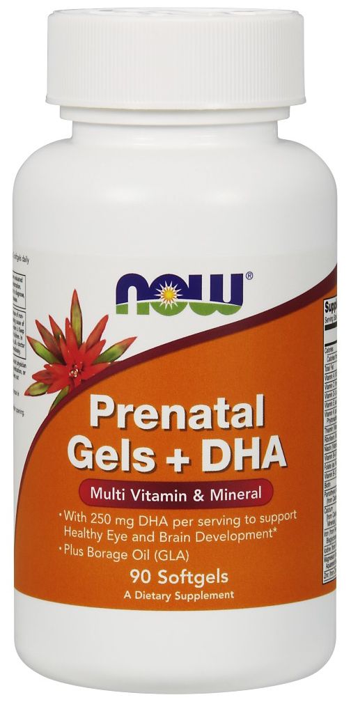 NOW Prenatal Gels + DHA 90 softgels 