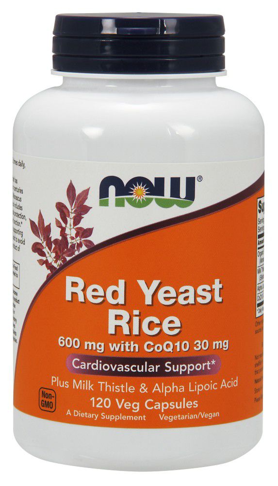 NOW Red Yeast Rice, 600 mg with CoQ10, 30 mg 120 veg capsules 