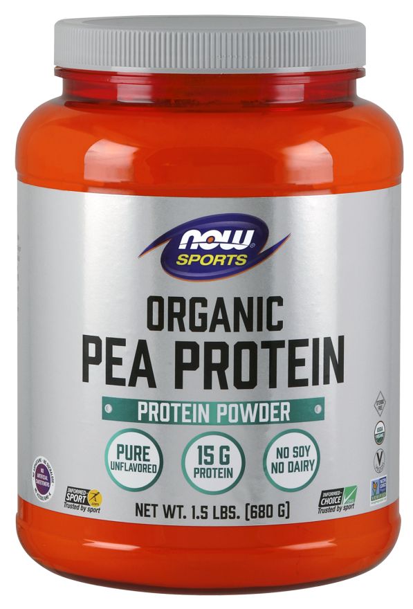 NOW Pea Protein, Organic 1.5 lb. 
