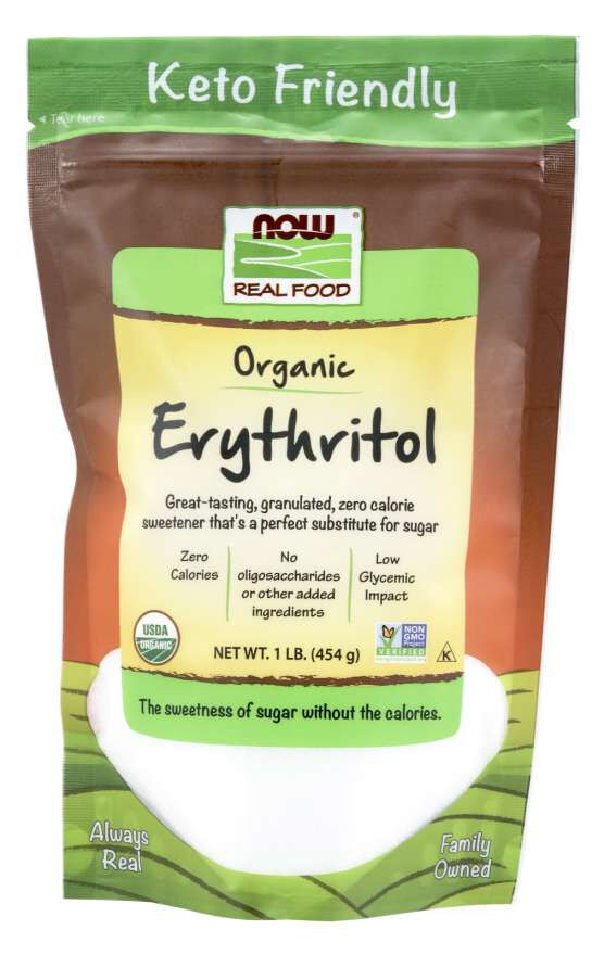 NOW Erythritol Granular, Organic 1 lb. 