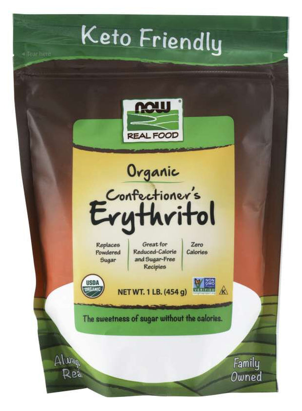 NOW Erythritol, Confectioner's Powder, Organic 1 lb. 
