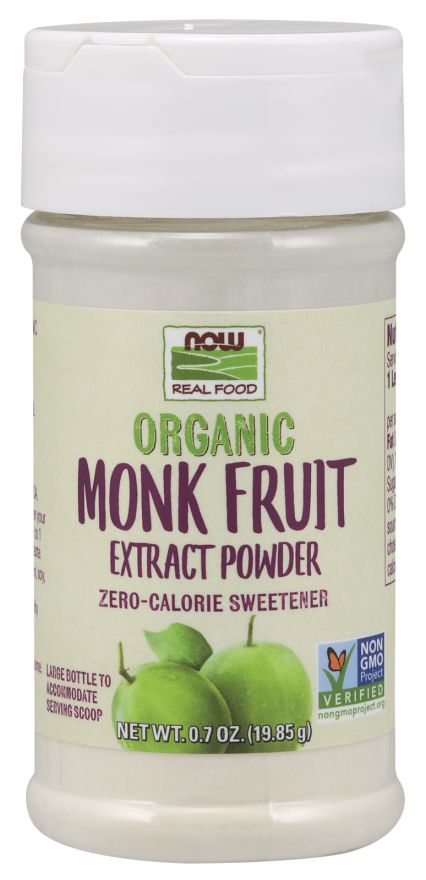 NOW Monk Fruit Extract Powder, Organic 0.7 oz 