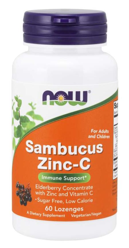NOW Sambucus Zinc-C 60 lozenges 