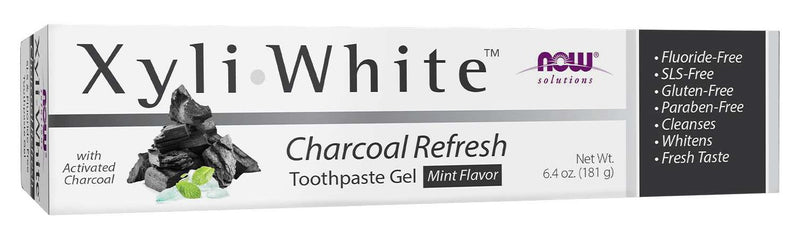 NOW XyliWhite Charcoal Refresh Toothpaste Gel 6.4 oz. 