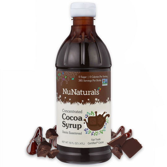 NuNaturals NuStevia Cocoa Syrup 16 fl oz. 
