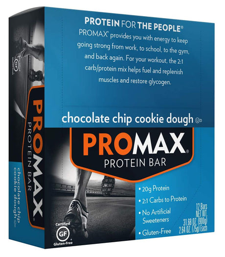 Promax Bars - Chocolate Chip Cookie Dough / 12 bars