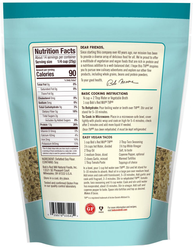 Bob's Red Mill Textured Vegetable Protein 12 oz. 