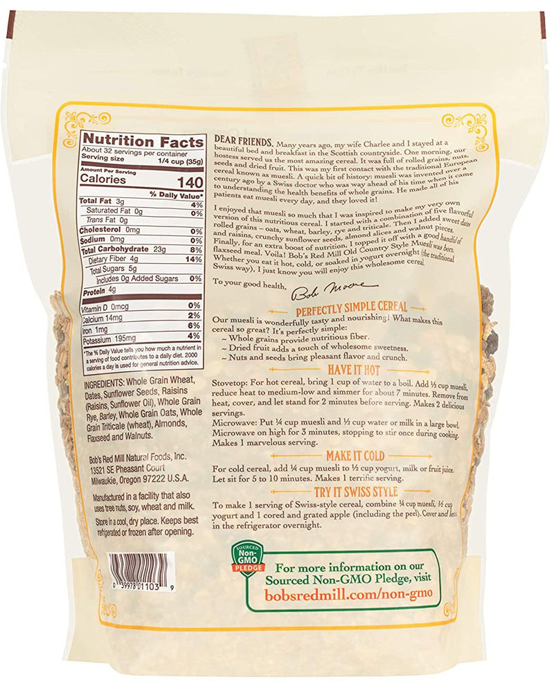 Bob's Red Mill Old Country Style Muesli 40 oz. 