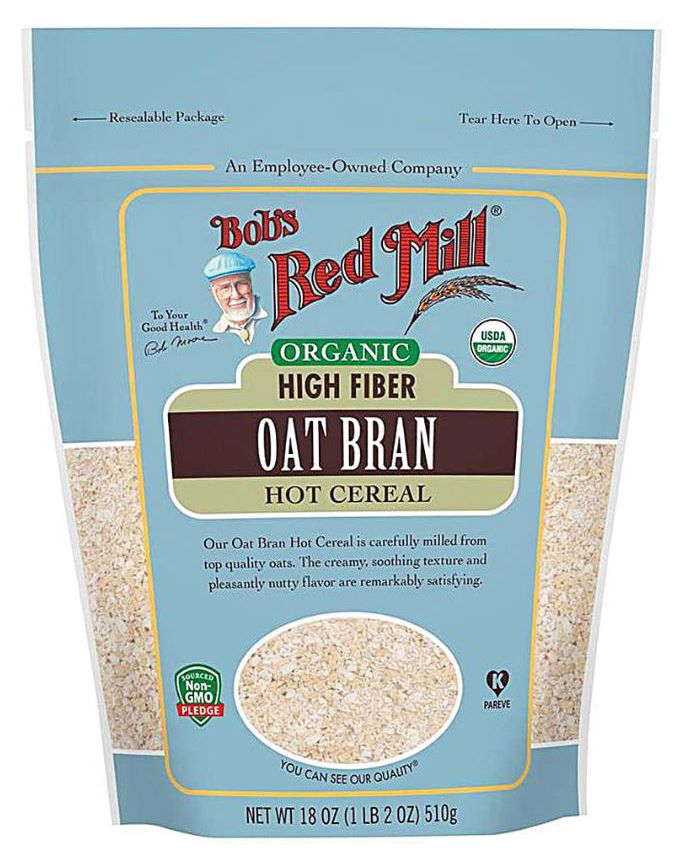 Bob's Red Mill Oat Bran Hot Cereal, Organic, High Fiber 18 oz. 
