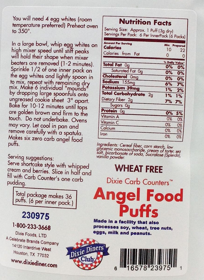 Dixie USA Carb Counters Angel Food Puffs 3.8 oz. 