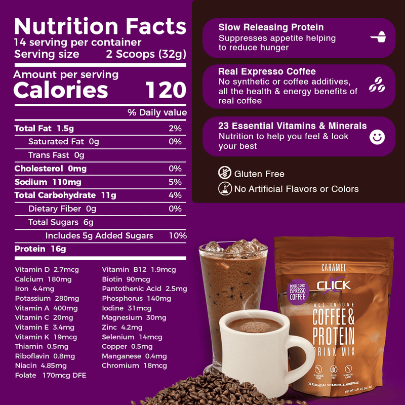 Click Coffee & Protein Drink Mix