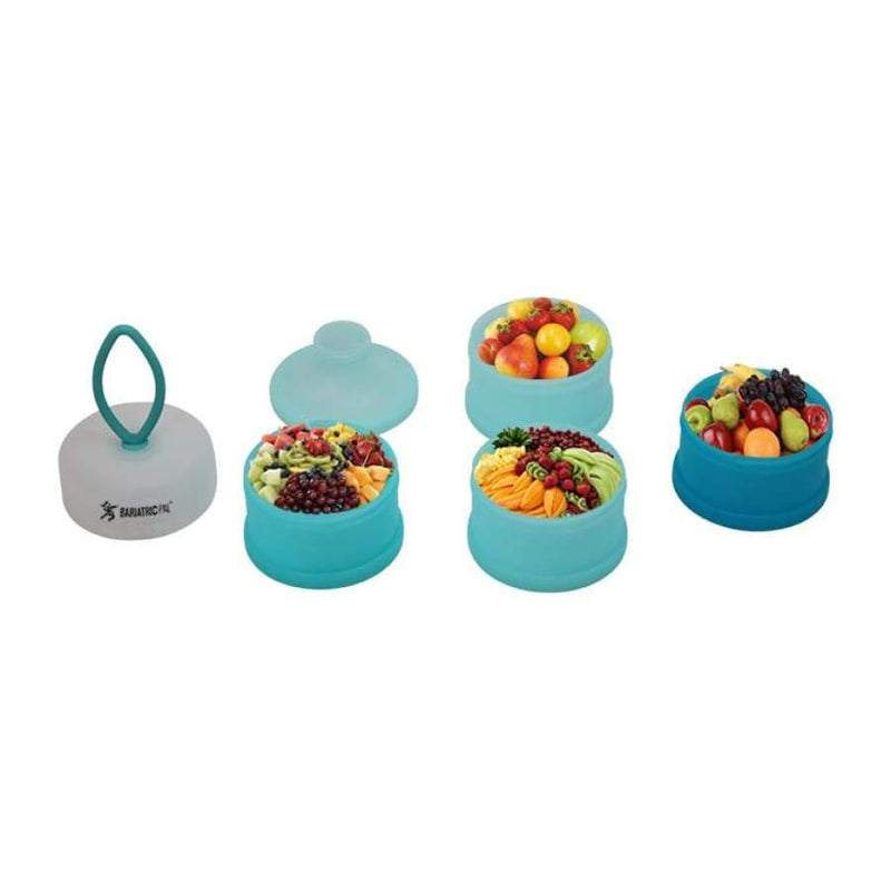 Powder Lunch Container 4 Compartment Detachable Stackable and Portion Controlled Food & Powder ...