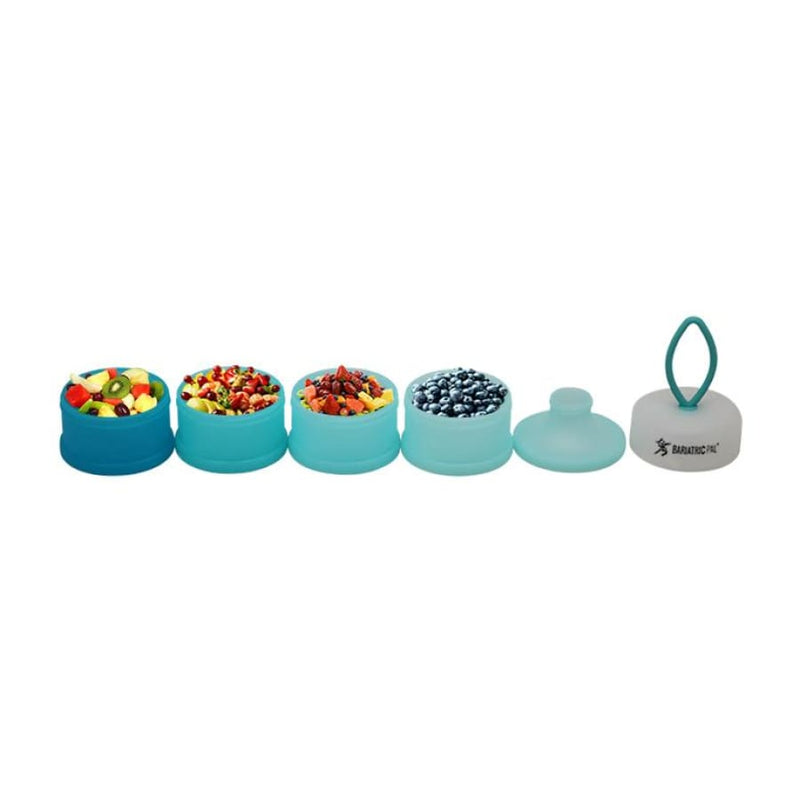 4 Compartment Detachable, Stackable, and Portion Controlled Food & Powder Storage Containers by BariatricPal 