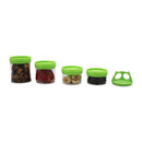 4 Compartment Twist Lock, Stackable, Leak-Proof, Food Storage, Snack Jars & Portion Control Lunch Box by BariatricPal 