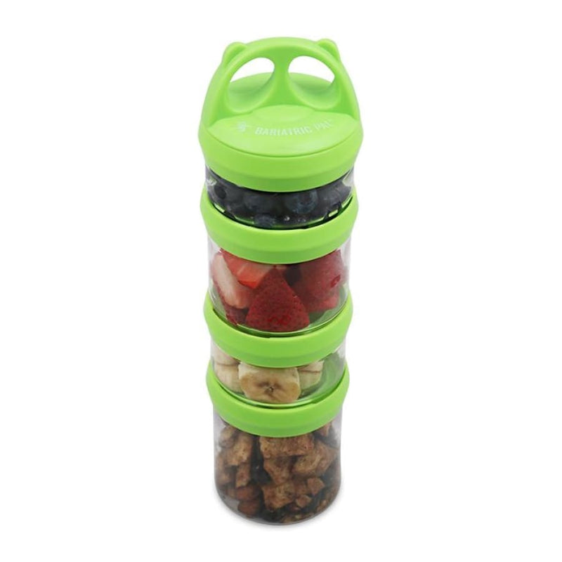 BJLIIO 4-Piece Twist Lock Snack Storage Container, Non-Spil Portable and  Stackable Storage Travel Container for Protein Powder Formula Nuts and  Fruit