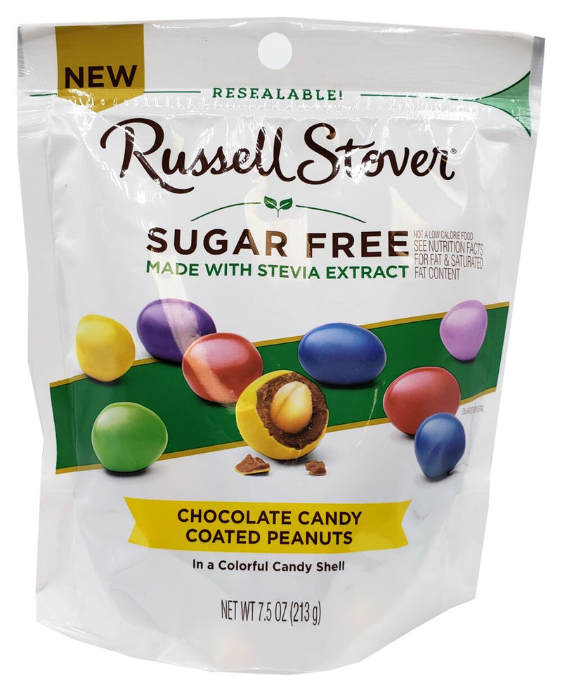 Russell Stover Sugar Free Chocolate Candy Coated Peanuts 7.5 oz