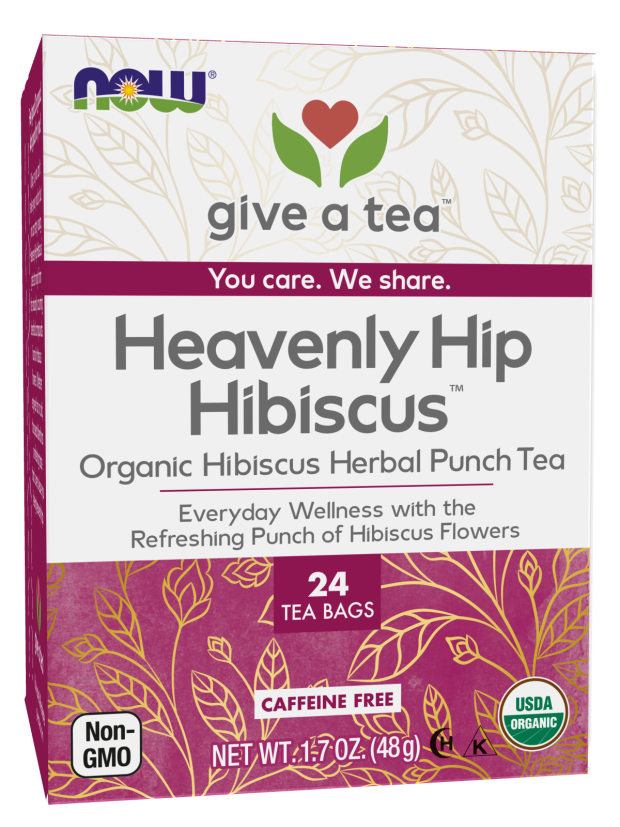 NOW Heavenly Hip Hibiscus Tea 24 bags 