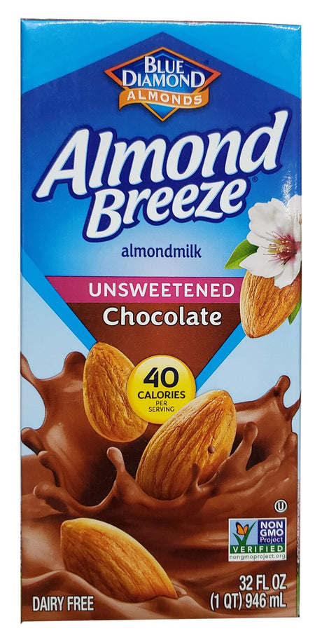 Boisson aux amandes sans sucre Blue Diamond Almond Breeze - Chocolat / 32 fl. oz.