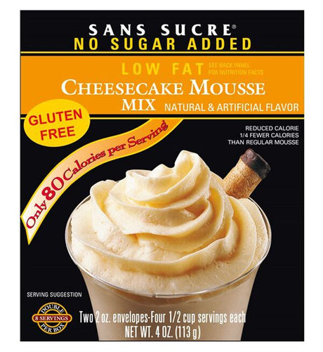 Mezcla para Mousse sin Azúcar - Tarta de queso, 4 oz.