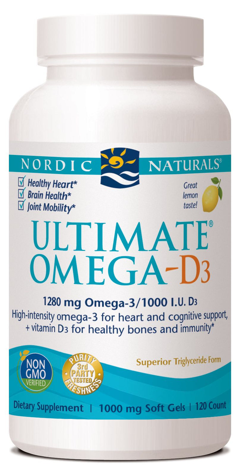 Nordic Naturals Ultimate Omega-D3 120 softgels 
