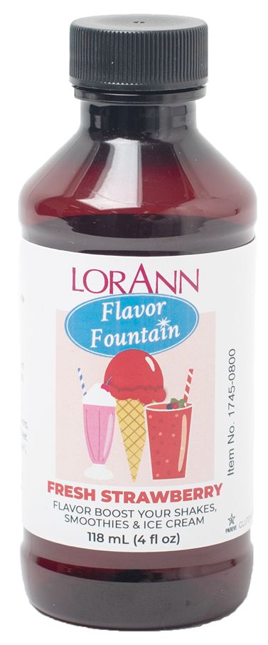 LorAnn Strawberry Super Strength Flavor - 4 Ounce Bottle For Candy Making & Baking