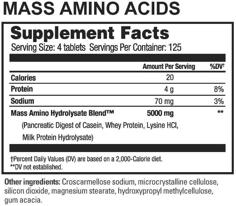 Beverly International Mass Amino Acid Tablets 500 tablets 