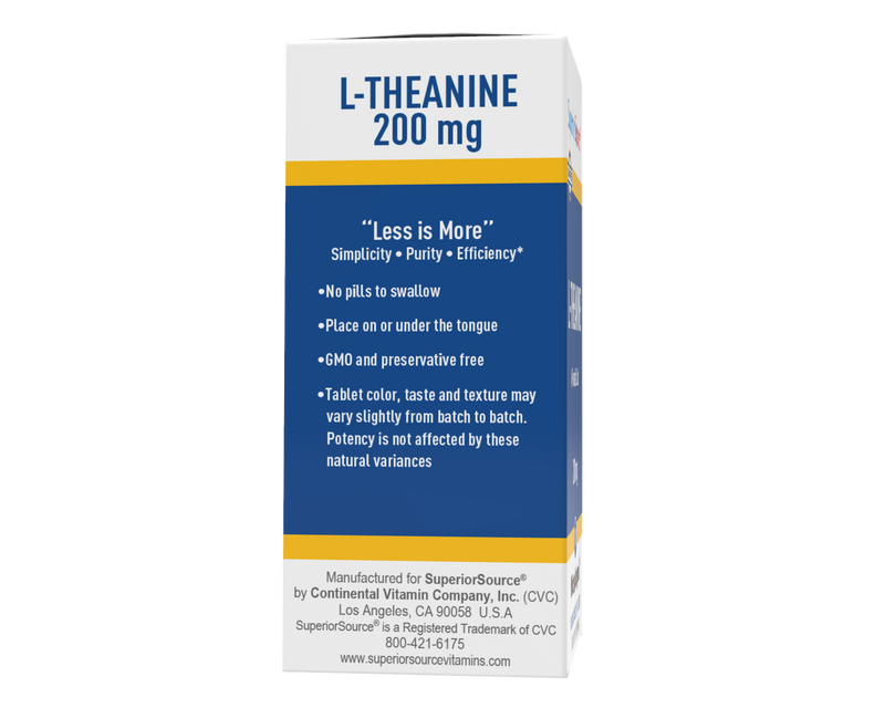 Superior Source L-Theanine 200 mg MicroLingual® Instant Dissolve Tablets 