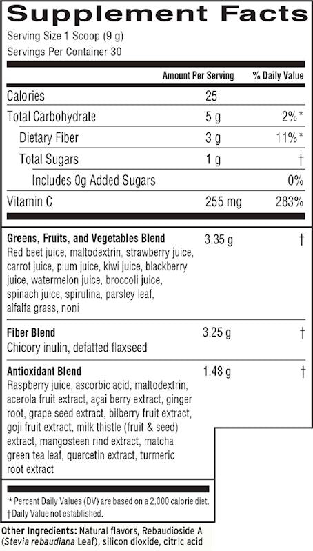 Barlean's Superfruit Greens - Strawberry Kiwi 9.52 oz 