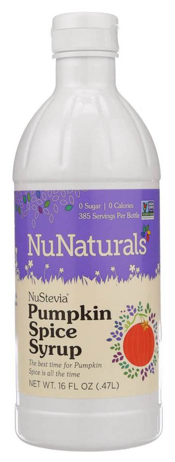 NuNaturals NuStevia Pumpkin Spice Syrup 16 fl oz. 
