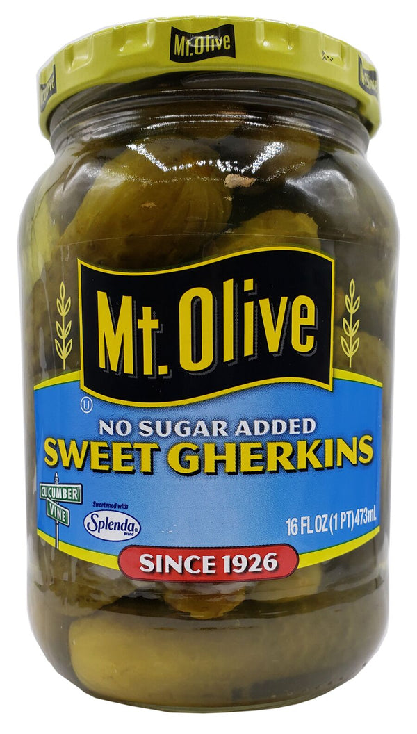 Mt. Olive No Sugar Added Sweet Gherkins 16 fl oz. 