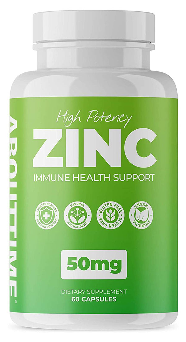 About Time 50mg Zinc 60 Capsules 