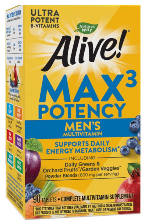 Nature's Way Alive! Max 3 Potency Multivitamin, Men's 90 tablets 