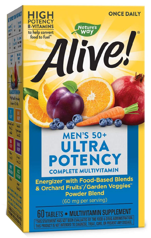 Nature's Way Alive! Once Daily Ultra Potency Complete Multivitamin, Men's 50+ 60 tablets 