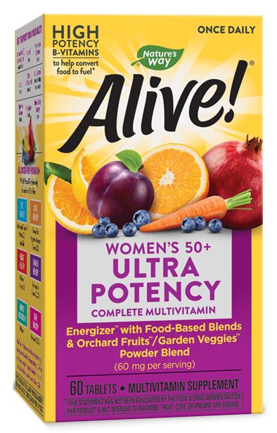Nature's Way Alive! Once Daily Ultra Potency Complete Multivitamin, Women's 50+ 60 tablets 