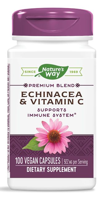 Nature's Way Echinacea & Vitamin C 100 vegan capsules 