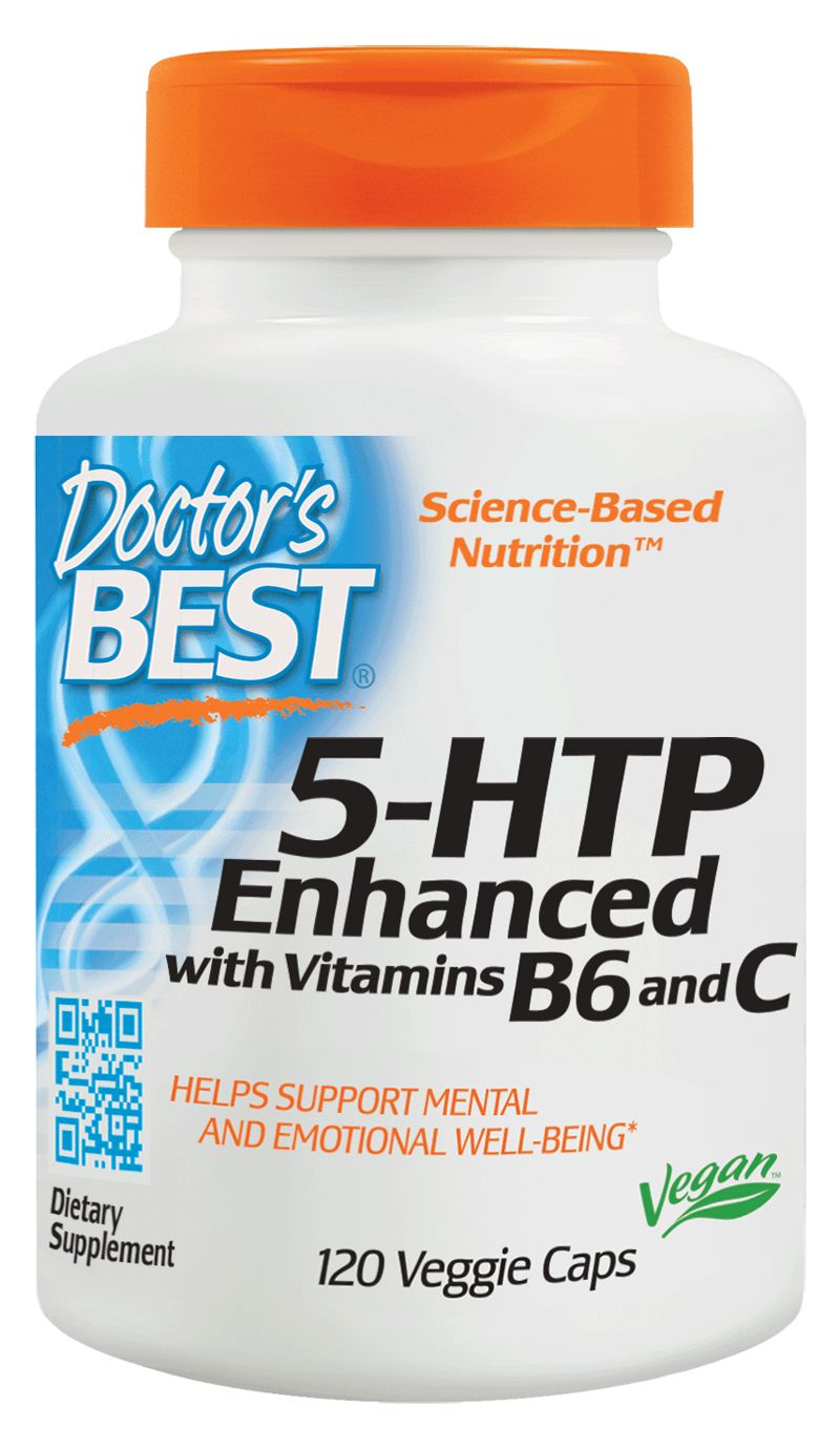 Doctor's Best 5-HTP - Enhanced with Vitamins B6 & C 120 veggie caps 