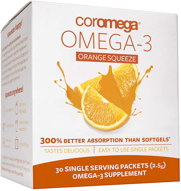 Omega-3 Fish Oil Supplement by Coromega - Orange 