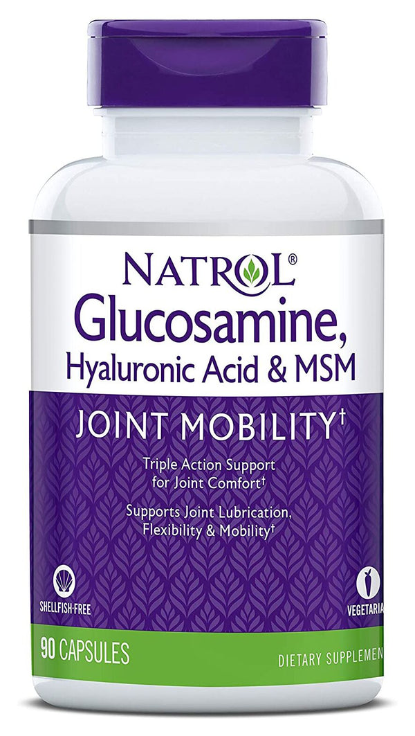 Natrol Glucosamine, Hyaluronic Acid & MSM 90 capsules 