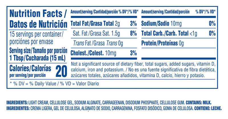 Nestle Media Crema Lite Table Cream, 50% Less Fat 7.6 fl oz. 