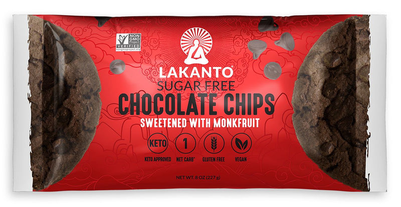 Lakanto Sugar Free Monkfruit Sweetened Chocolate Chips 8oz 