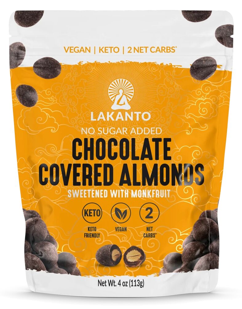 Lakanto No Sugar Added Chocolate Covered Almonds 4 oz 